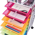 Giantex 10 Drawer Rolling Storage Cart Scrapbook Paper Office School Organizer - Image 8
