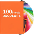 100 Sheets Colored Cardstock 25 Colors by UnclePaul