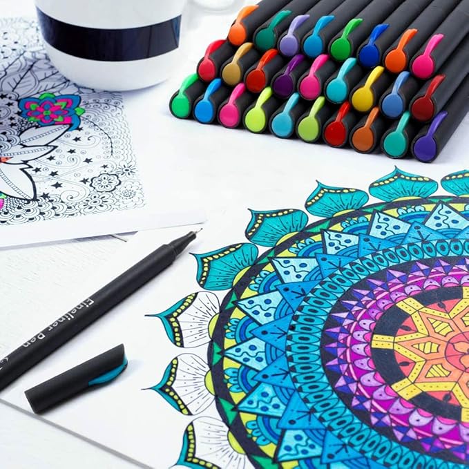 Tebik 80 Pack Planner Colored Pens, 72 Colors Drawing Pens - Image 4