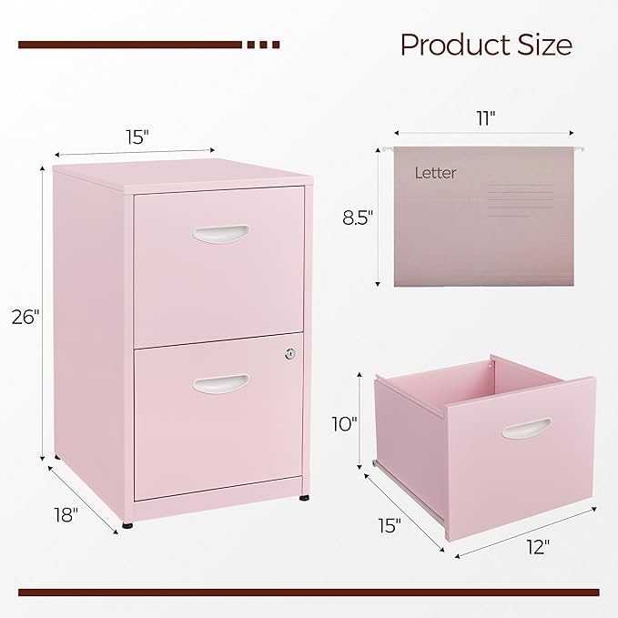 Kubohogar 2 Drawer File Cabinet - Image 3