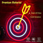 Dart Board Neon Sign for Adult Kids, Dart Target Neon Led Signs, Funny Decor - Image 2