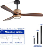 52 inch boho downrod ceiling fan with light shown in use