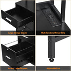 Livofloral File Cabinet with Charging Station, 3 Drawer Filing Cabinet with - Image 7