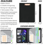 KLLVE Clipboard with Storage for Men Women, Leather Padfolio Portfolio with - Image 2