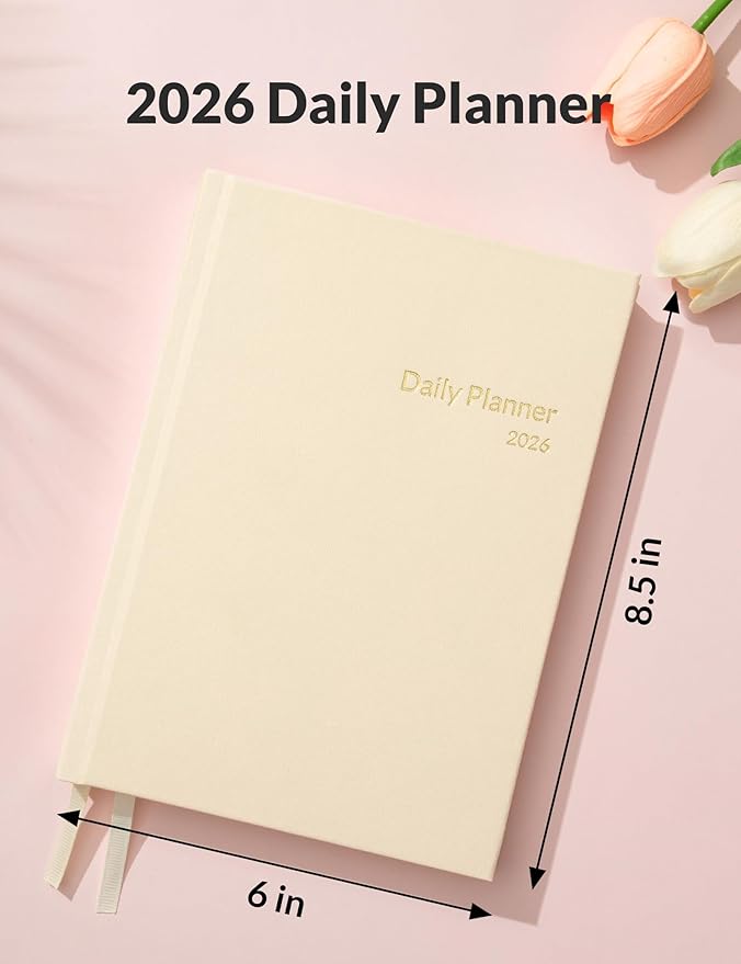 SUNEE 2026 Daily Planner A5 Hardcover – Hourly Schedule Organizer - Image 4