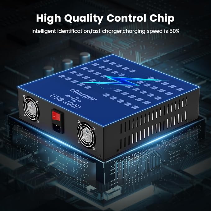USB Charger, Cinlinso 100 Port 700Watt USB Charging Station - Image 3