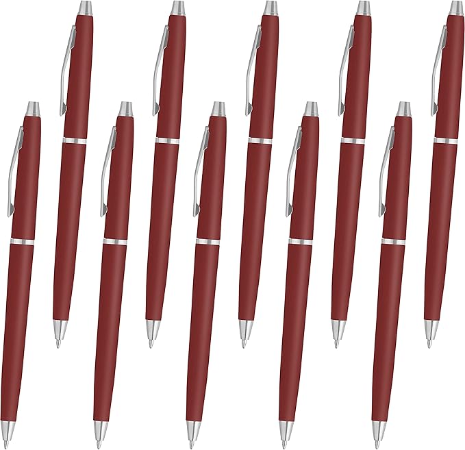 DISCOUNT PROMOS Langham Ballpoint Pens Set of 10, Bulk Pack by DISCOUNTPROMOS