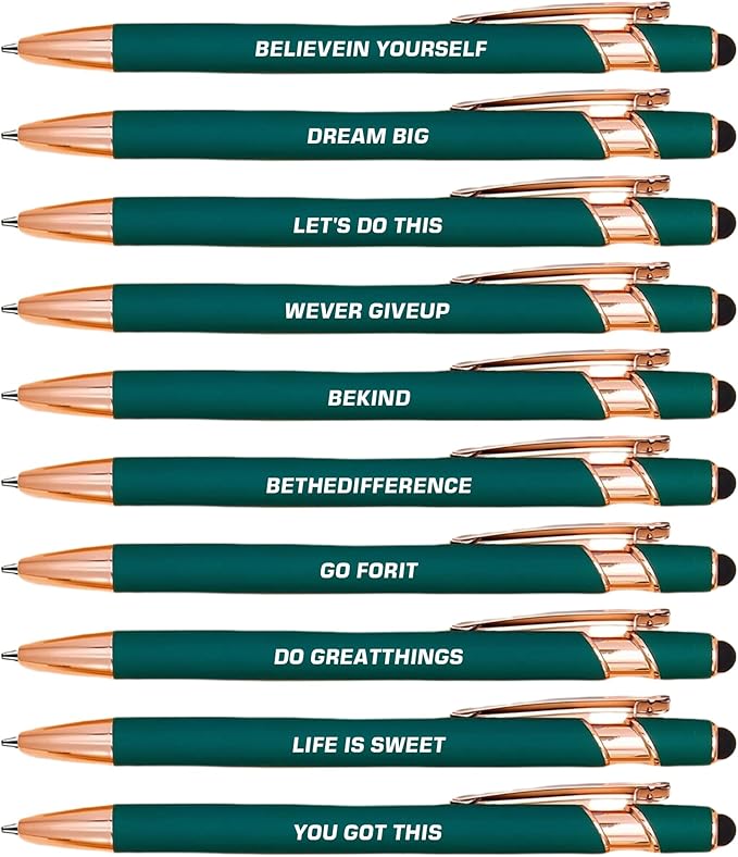 CRME 10pcs Inspirational Ballpoint Pens Set Different Copywriting Combination by Unknown