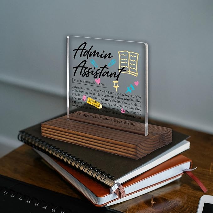 Admin Assistant Gifts, Thank You Desk Sign - Image 2