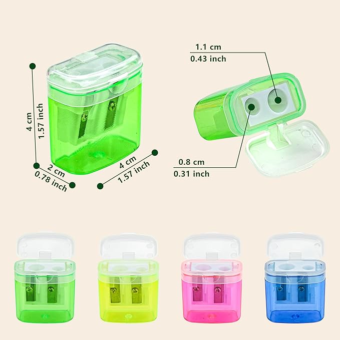 AUSTARK 24Pcs Pencil Sharpener Manual - Image 2