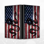 BWEGRHE Slim Credit Card Holder, Snake Flag RFID Blocking Metal Wallet - Image 4