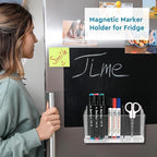 VACONICO Magnetic Pen Holder, Acrylic Dry Erase Marker Holder, Large Capacity - Image 5