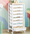 SYKIARIOL Rolling Cart with Drawers, 8 Drawer Rolling Cart, Rolling Drawer Cart by SYKIARIOL