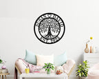 Personalized Tree of Life Metal Sign, Custom Family Name Metal Plaque, Monogram - Image 2