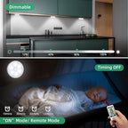 LED Closet Motion Sensor Step Lights, USB Rechargeable Battery Operated Puck - Image 4