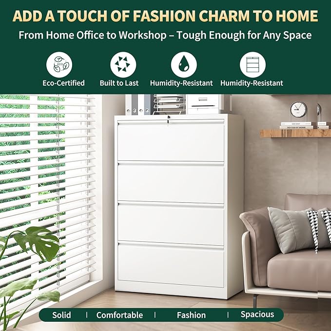 4 Drawer Lateral File Cabinet - Image 7