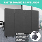 Soundproof Room Divider W/Wheels, 66in Office Dividers - Image 4