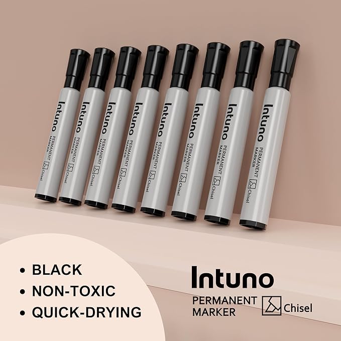 INTUNO Permanent Markers, Chisel tip, Oil-Based Permanent Markers, Waterproof - Image 4