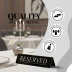 12 Reserved Table Signs – Black Stainless Steel - Image 6
