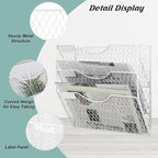 EASEPRES Mail Organizer Wall Mount Hanging File Holder Storage, Metal Chicken - Image 3