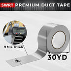 SWRT 24-Pack 9 Mil Silver Heavy Duty Duct Tape Strong Adhesive, 2 Inch x 720 Yd - Image 2