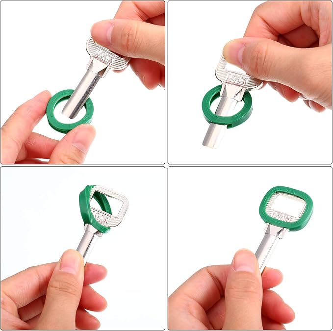 Blulu 80 Pieces 1Inch Colored Key Covers Caps Tags Covers Set Plastic Key Color - Image 4