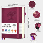 PERCUN Graph Paper Notebook, 160 Pages Grid Journal - Image 2