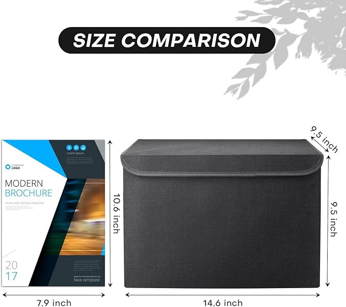 Bagnizer Large 22 Quart Linen Fabric Foldable Storage Bin Cube Organizer Basket - Image 2
