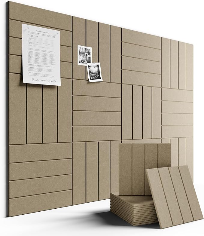 Large Felt Bulletin Board 48" x 36" Cork Board Alternative-12 Pack by FLUXYNARA