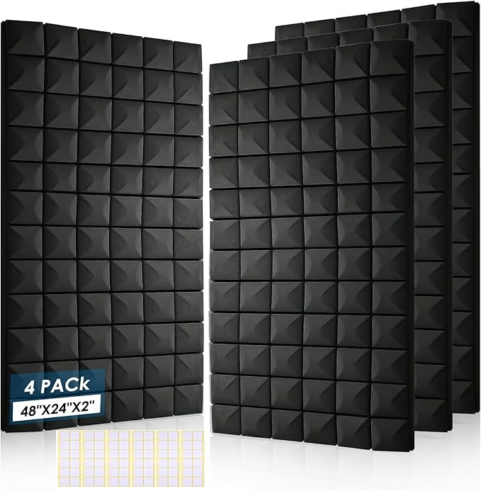 4 Pack Acoustic Panels, Recording Room by shipxinfuren