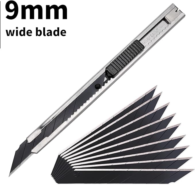 Gomake 9mm Utility Knife Replacement Blades, 30 Degree Snap Off Carbon Steel - Image 5