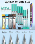 Nicpro Blocky Gear Metal Mechanical Pencil Set in Leather Case, 0.9&2mm Lead - Image 5