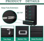 Letaya 5 Drawer File Cabinet - Image 4