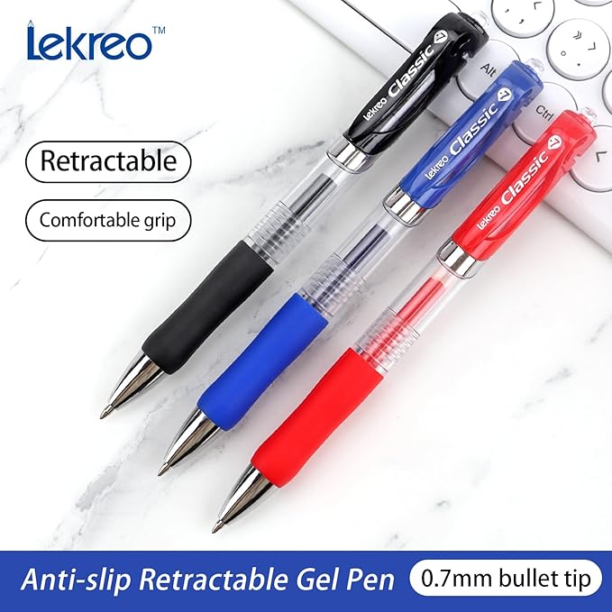 Classic Retractable Gel Roller Pens, 0.7mm Fine Point - Image 7