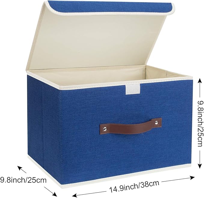 TYEERS Collapsible Storage Boxes, Washable Fabric Storage Bins - Image 2