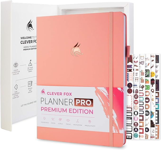 Clever Fox Planner Pro Premium – Luxurious Weekly & Monthly Planner by CleverFox