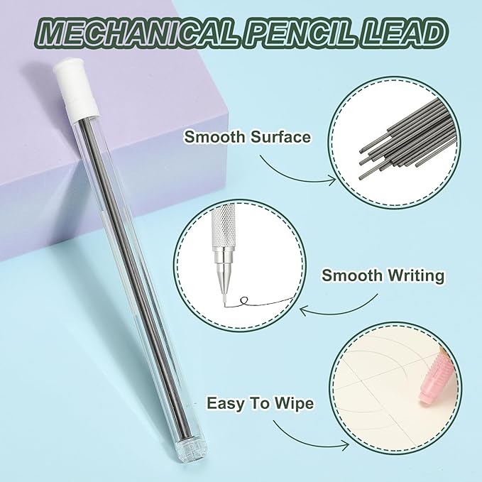 PATIKIL 240Pcs HB Mechanical Pencil Lead, 0.5mm Black Lead Refill Break - Image 3