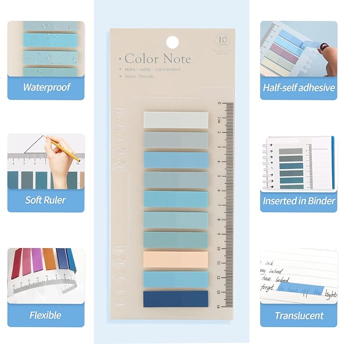 2000Pcs Sticky Tabs for Annotating Books, Page Markers for Notebooks - Image 2