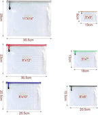 Oaimyy-11 x 14"-18 Pcs-Plastic Mesh Zipper Pouch Document Folders Bag Zip File - Image 3