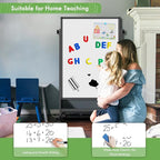 Rolling Whiteboard on Wheels, 32x48 Inches Double-Sided Magnetic Dry Erase Board - Image 4