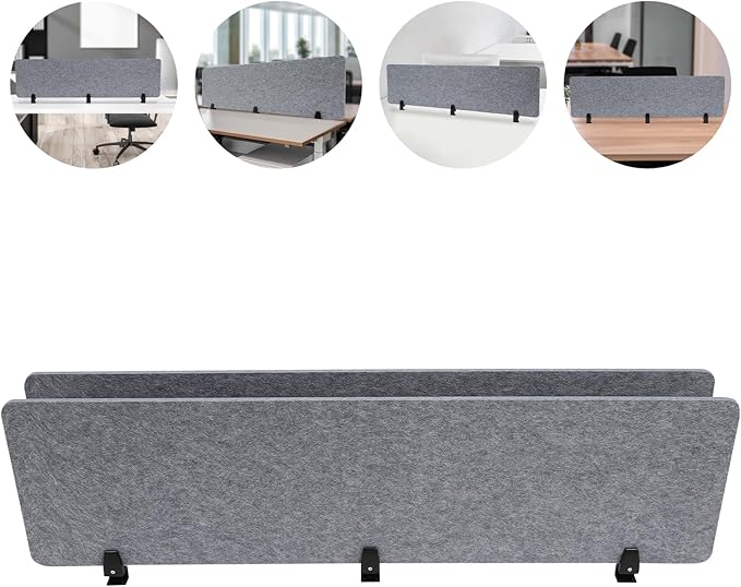 Clamp-On Acoustic Desk Divider, Desktop Privacy Panel, Sound Absorbing - Image 8