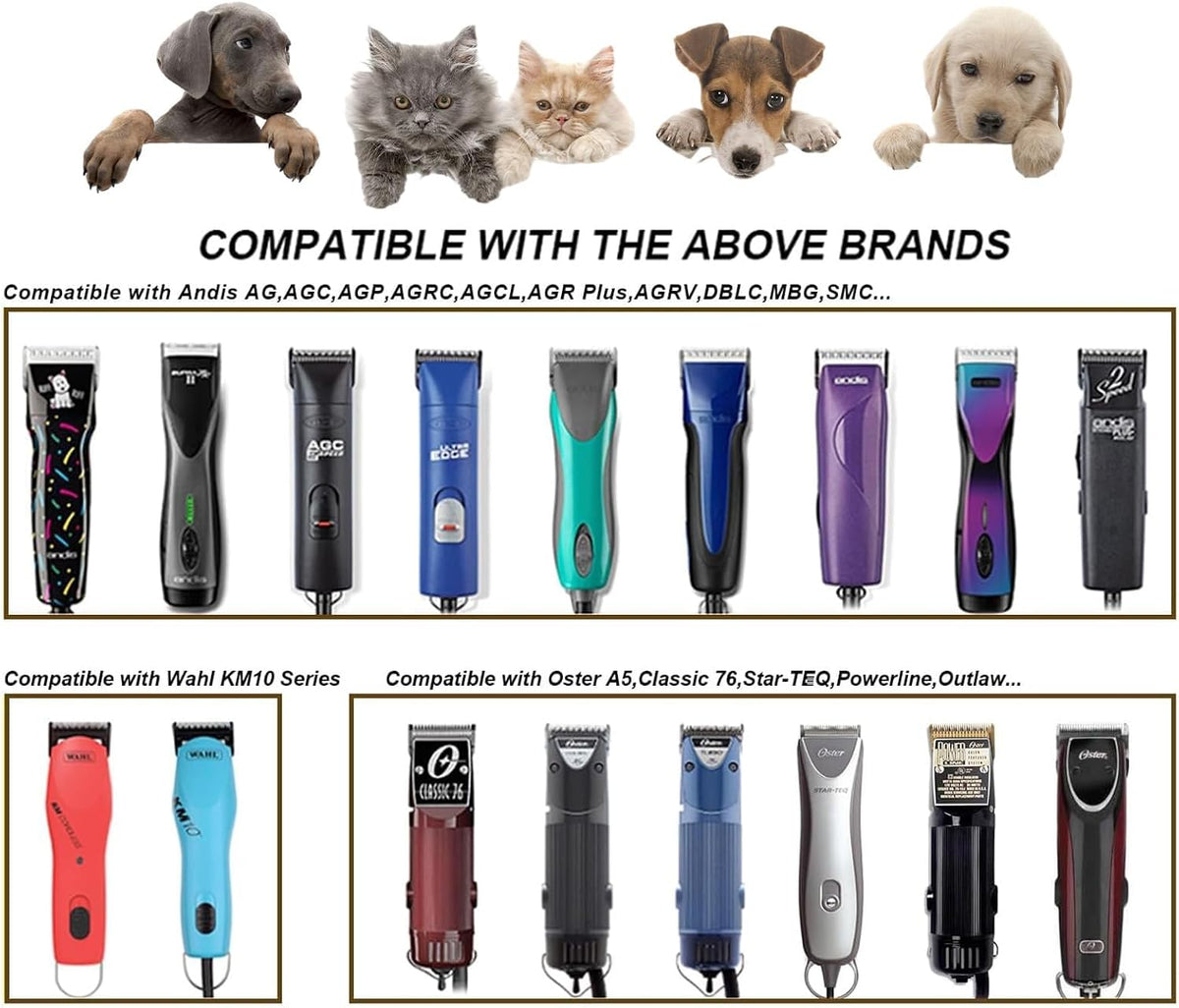 6pcs Dog Grooming Replacement Blades Compatible with Andis/Oster A5