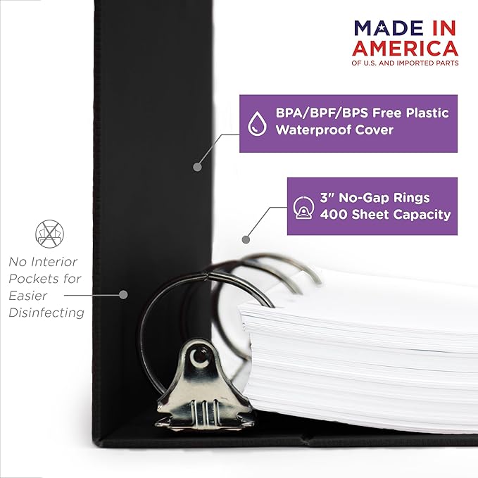 Carstens 3-Inch Heavy Duty Round Ring Binder - Image 3