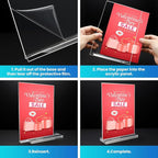 Acrylic Sign Holder 8.5x11, Plastic Flyer Display Holder - Image 3