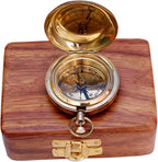 Bazross Brass Nautical Compass - Image 2