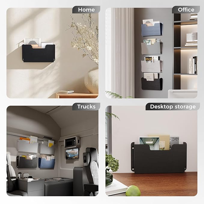 OSKIE DR POCKET RACK Wall-Mounted File Rack, Single Pocket, Metal Organizer - Image 9