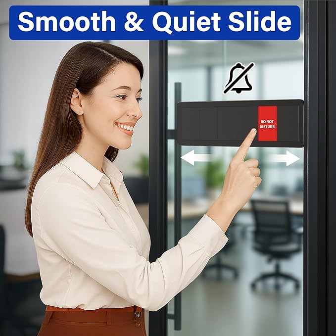 Office Door Signs with 6 Printed Status Options – Do Not Disturb, Out of Office - Image 4