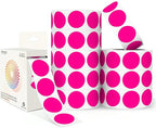 Fluorescent Pink 1 Inch Round Color Coding Dot Labels, 10 Rolls 10000 Dot by Unknown