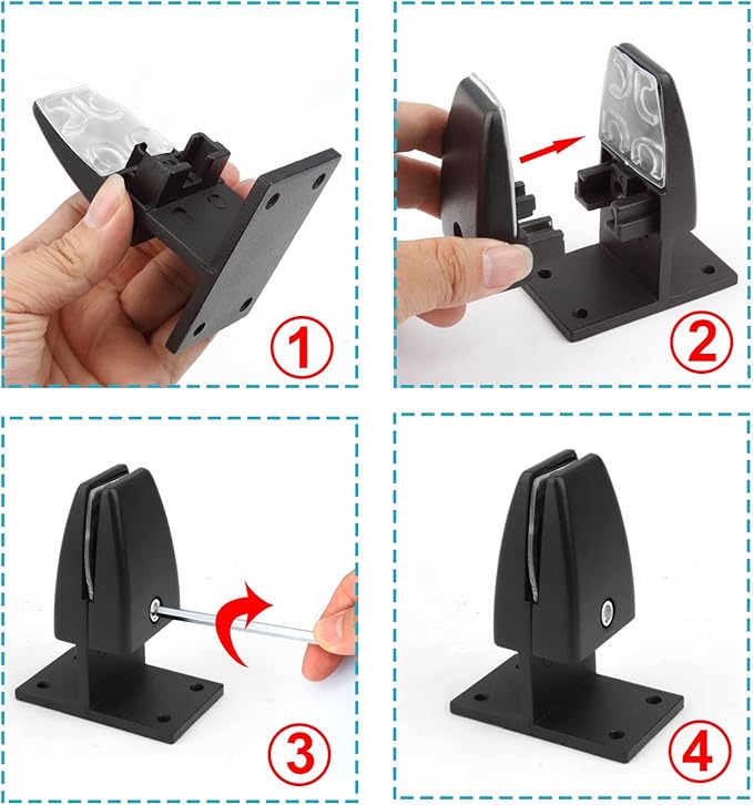 YIDU69Q 8 Pcs Sneeze Guard Support Clamp, Adjustable Office Desk Divider Clip - Image 3