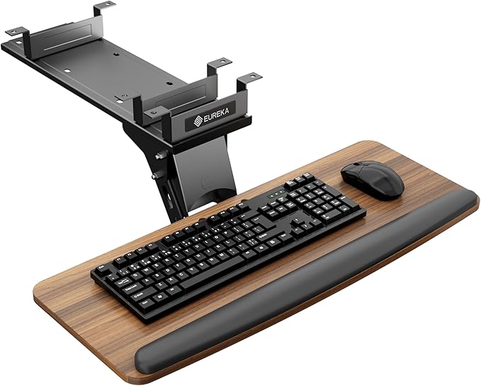 EUREKA ERGONOMIC Keyboard Tray Height Adjustable, Swivel Tilt Computer Keyboard by EUREKAERGONOMIC